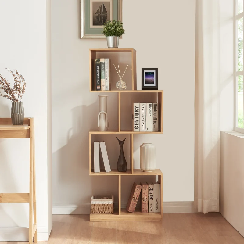 Estantería Gullspång Bambú 130x55x30cm Natural [en.casa]
