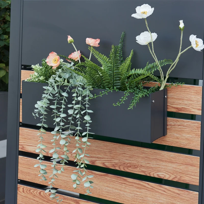 Jardinera Achtkarspelen 50x12x15cm Antracita [en.casa]