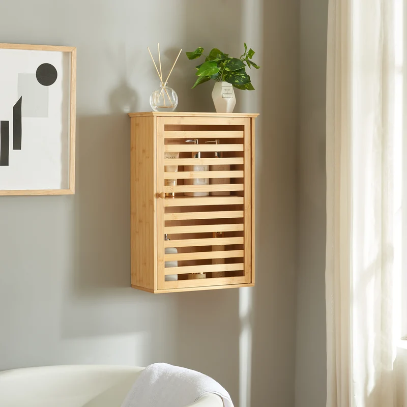 Armario de baño Järfälla 55x37x16 cm Bambú [en.casa]