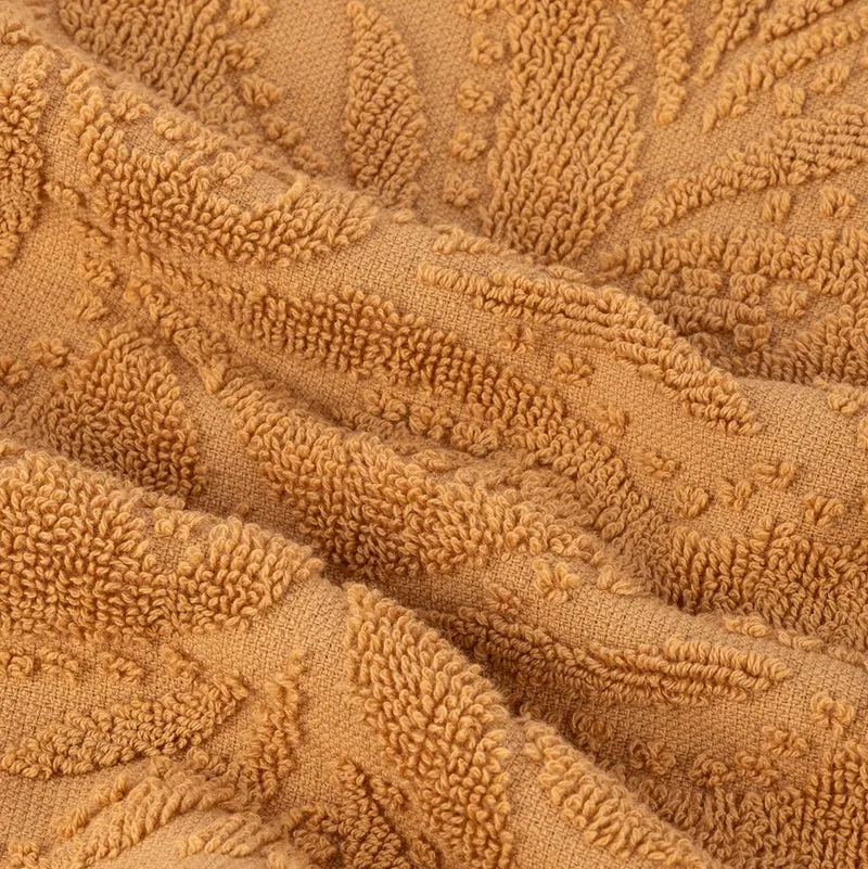 Toalha de Banho Jacquard Floral Amarelo LUOPING