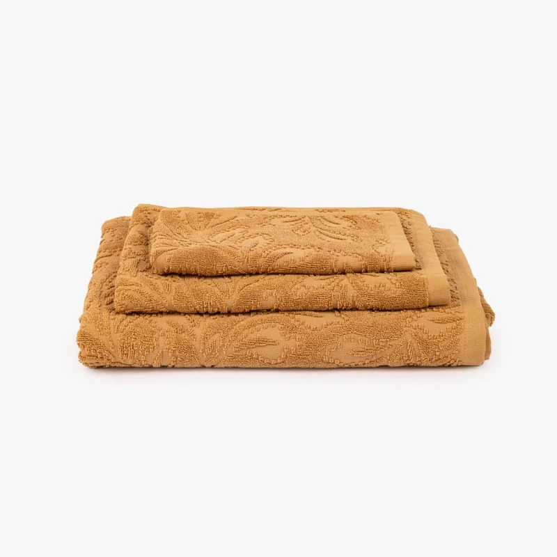 Toalha de Banho Jacquard Floral Amarelo LUOPING