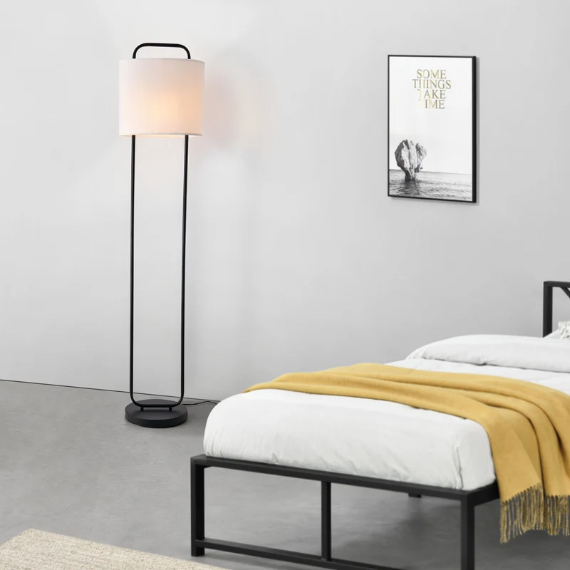 Lámpara de pie Meløy Negro/Blanco [lux.pro]
