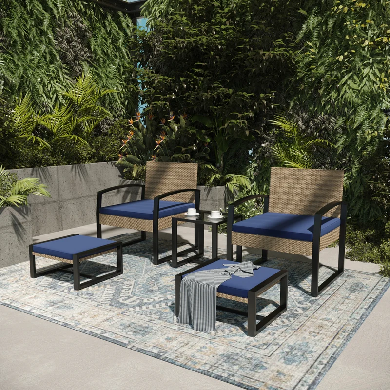 Conjunto de muebles de jardín Calvello de 5 piezas [casa.pro]