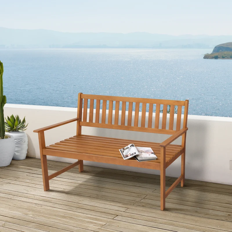 Banco de jardín Canzano 120x58x90 cm [casa.pro]
