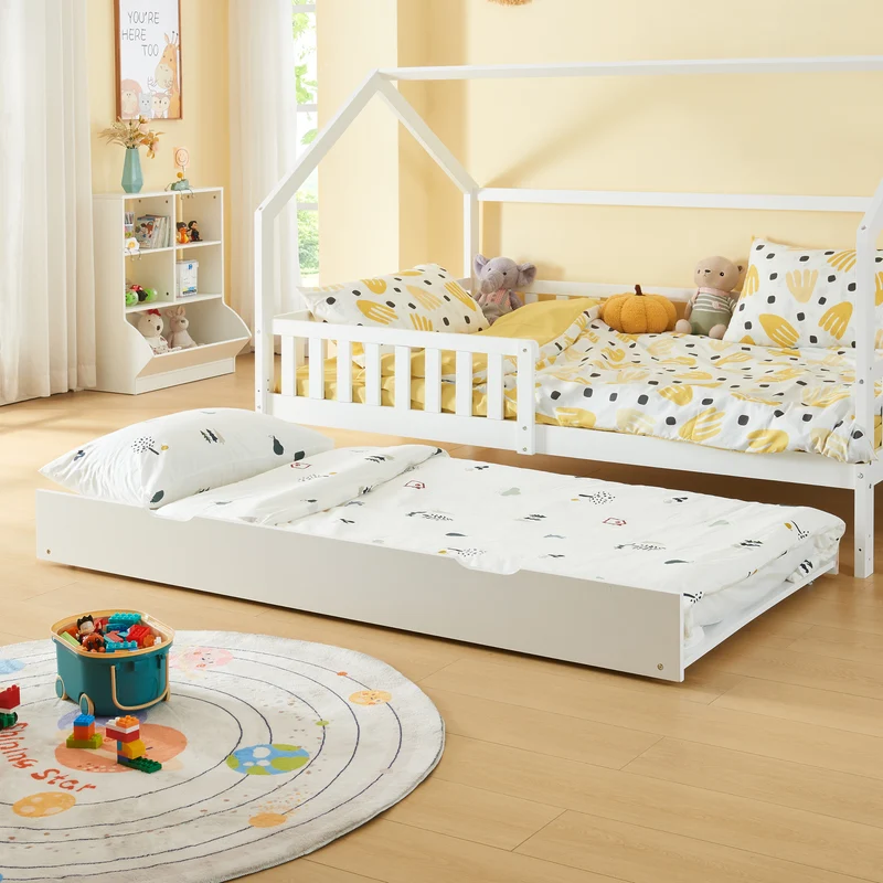 Cama nido Ydre 197x94x22 cm Blanco [en.casa]