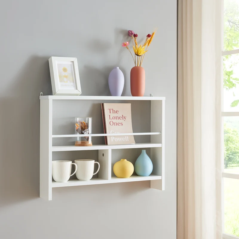 Estante de pared Piteå 60x10,5x45cm Blanco [en.casa]