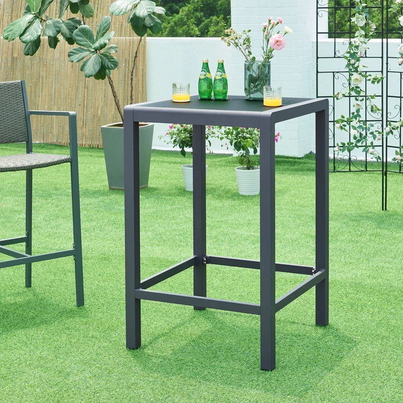 Mesa alta de exterior Avise aluminio vidrio antracita [casa.pro]