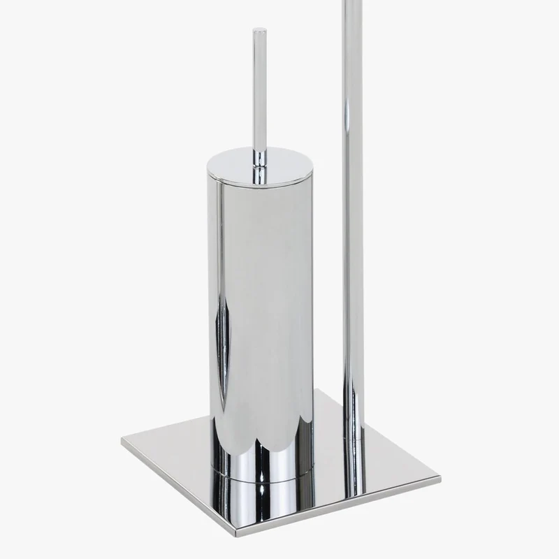 Suporte de Rolo de Papel e Escova WC Cromado SILVER