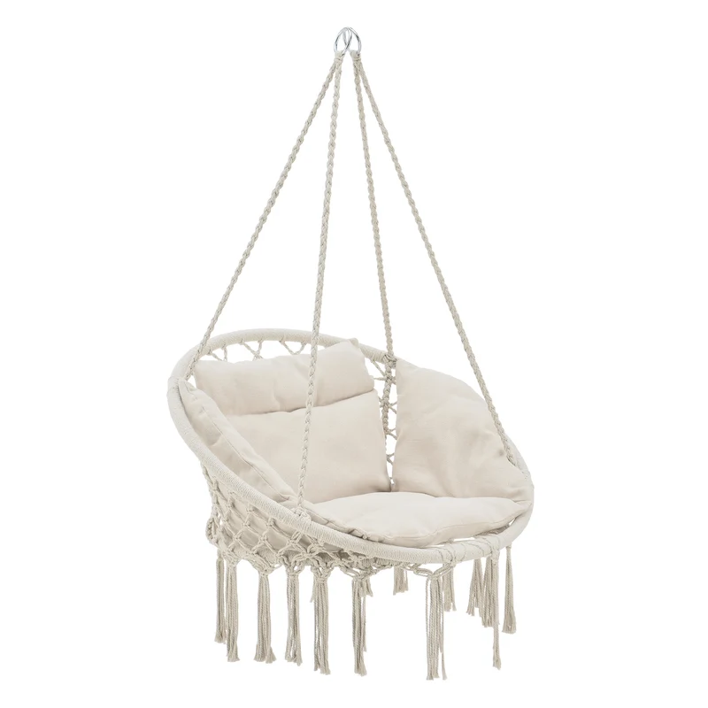 Silla colgante Kailua Máx. 150 kg Interior Exterior con cojín casa.pro