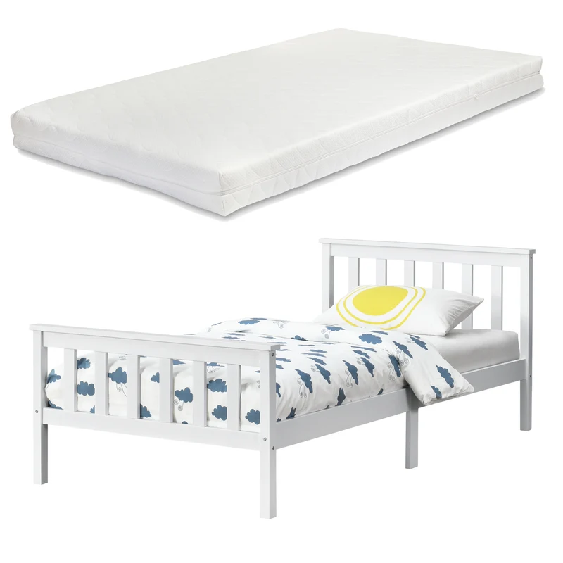 Cama de madera con colchón de espuma fría en varios colores y tamaños en.casa