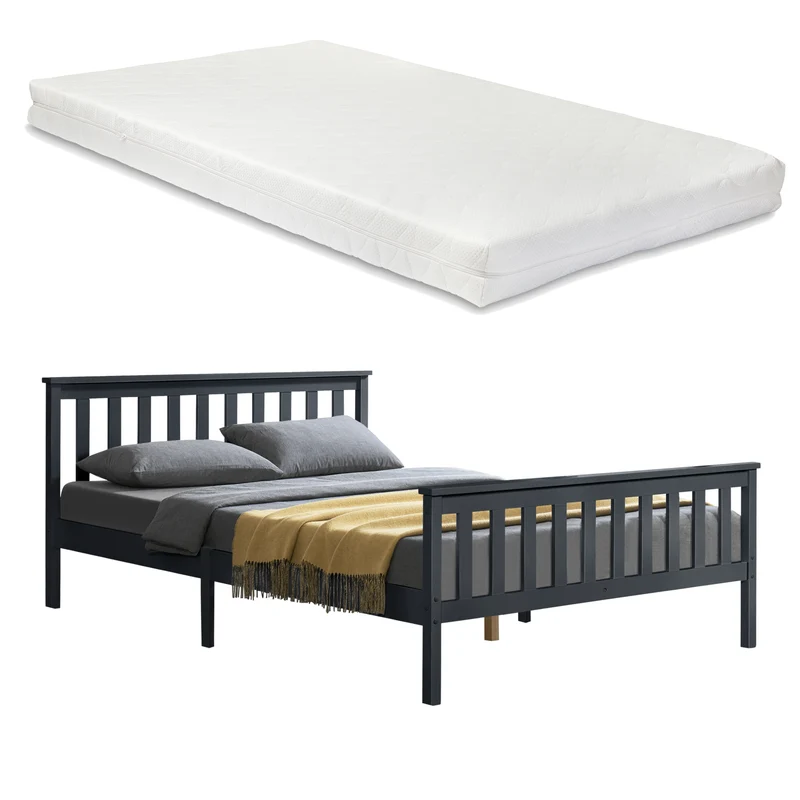 Cama de madera con colchón de espuma fría en varios colores y tamaños en.casa