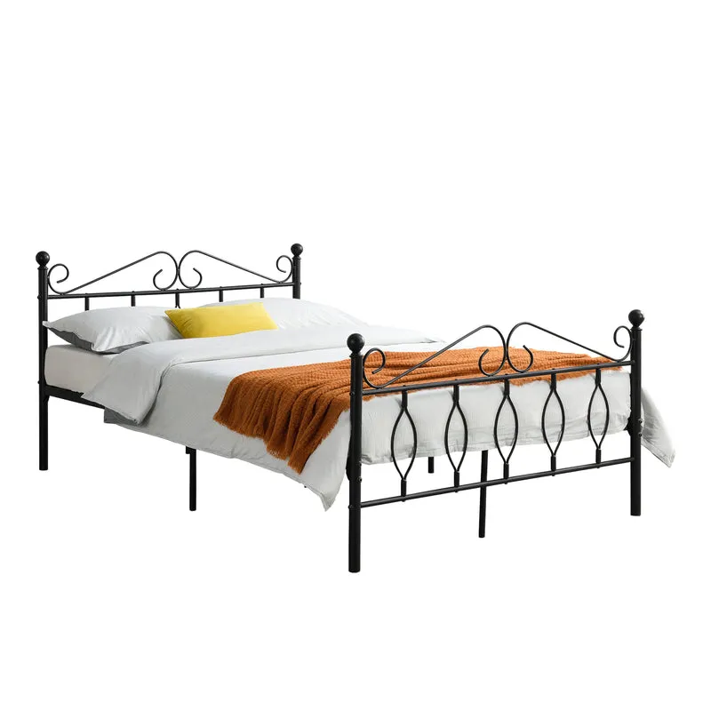 Cama de metal Apolda hasta 300 kg varios tamaños negro en.casa