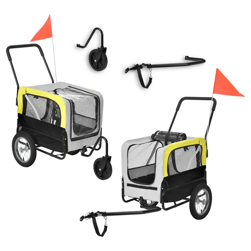 Remolque para bicicleta Máx. 20 kg Transporte de perros Resistente al clima pro.tec