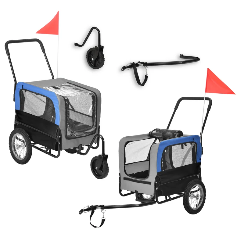 Remolque para bicicleta Máx. 20 kg Transporte de perros Resistente al clima pro.tec