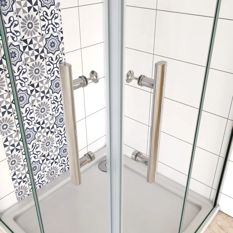 Mamparas Cabina de Ducha cristal 6 mm Puerta Abatible de Baño