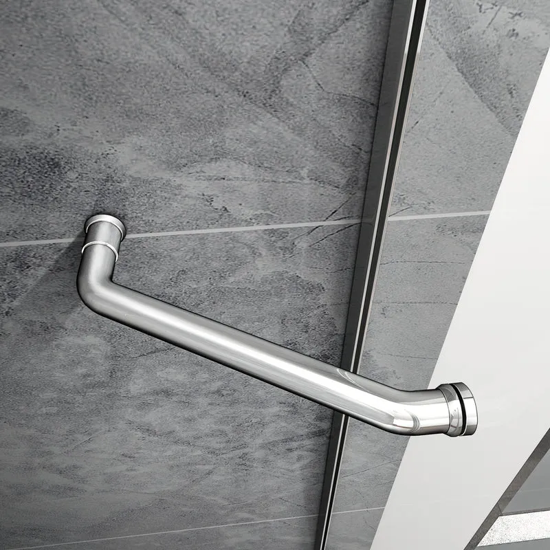 Mampara de Bañera Abatible Giratorio 4mm Perfil Gris Mate - 1 Hoja Fija + Abatible