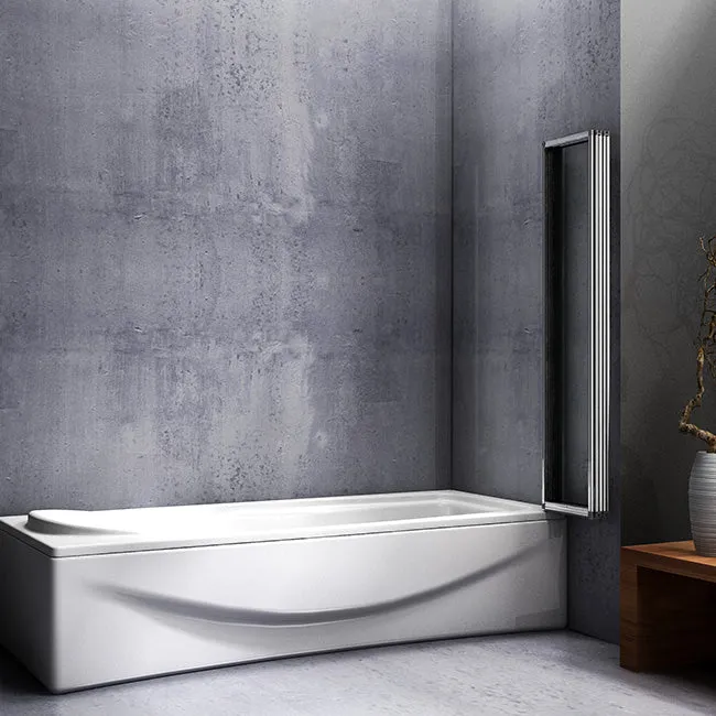 Mamparas Pantalla cristal de Bañera Tina Biombo vidrio templado 4mm 5 veces Plegable 120x140cm