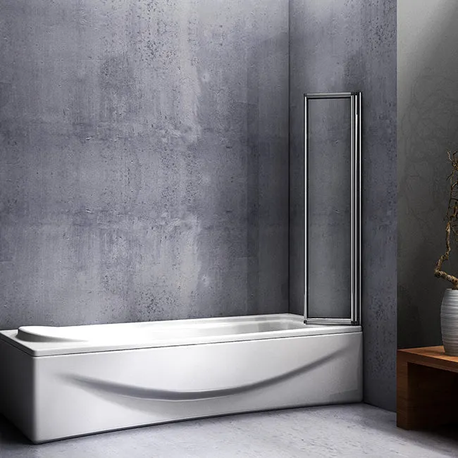 Mamparas Pantalla cristal de Bañera Tina Biombo vidrio templado 4mm 5 veces Plegable 120x140cm