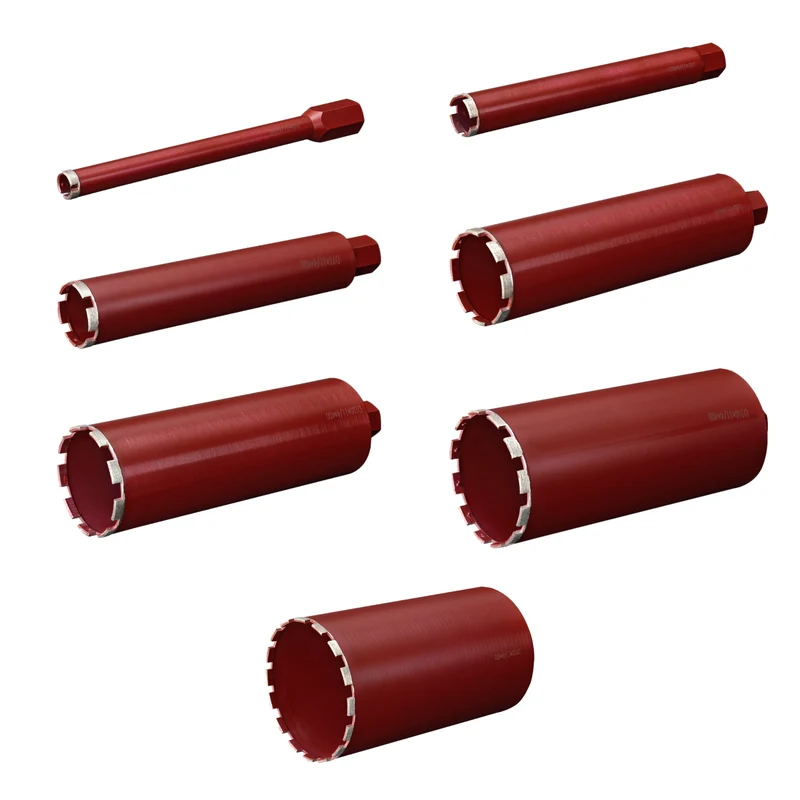 Corona de perforación de diamante en varios tamaños húmedo/seco rojo in.tec