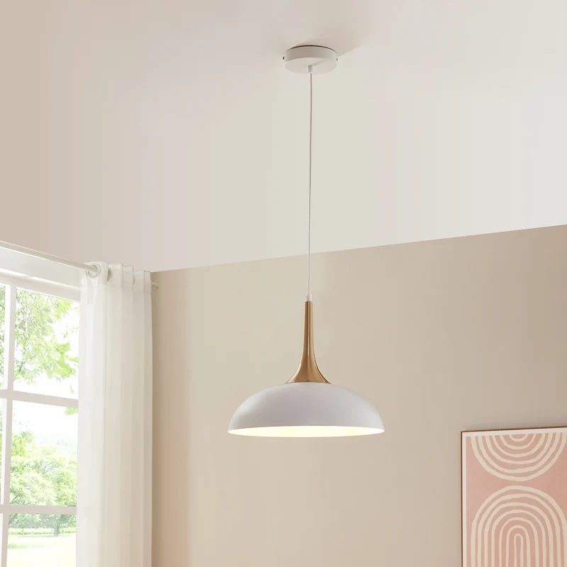 Lámpara colgante Blairgowrie Metal Blanco/Color latón [lux.pro]