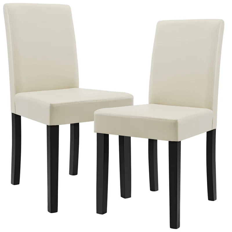 Silla de comedor Hamburgo juego de 2 piezas cuero sintético [en.casa]