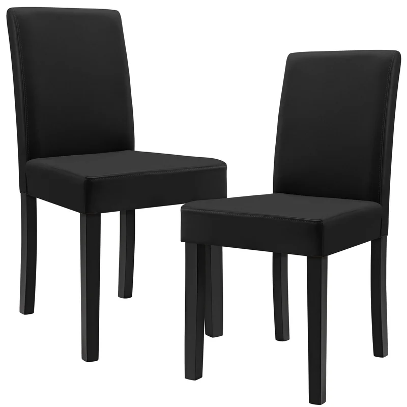 Silla de comedor Hamburgo juego de 2 piezas cuero sintético [en.casa]