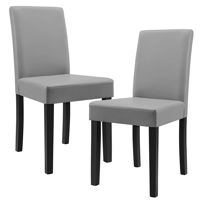 Silla de comedor Hamburgo juego de 2 piezas cuero sintético [en.casa]