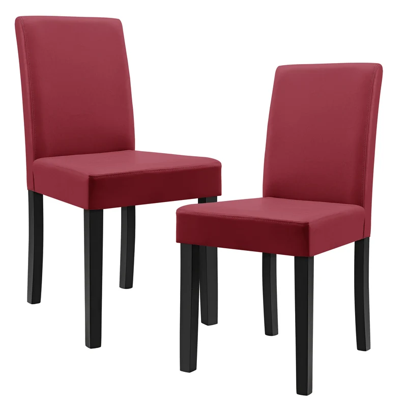 Silla de comedor Hamburgo juego de 2 piezas cuero sintético [en.casa]