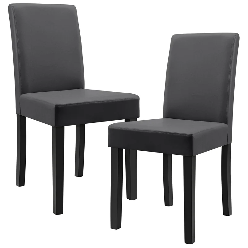 Silla de comedor Hamburgo juego de 2 piezas cuero sintético [en.casa]
