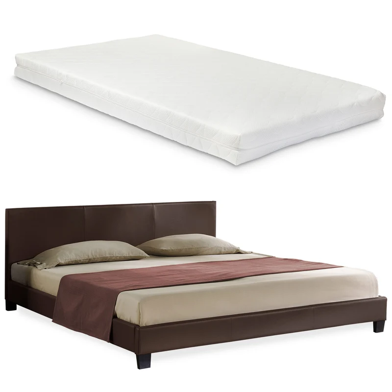 Cama de cuero sintético con colchón Funda de cuero sintético Corium