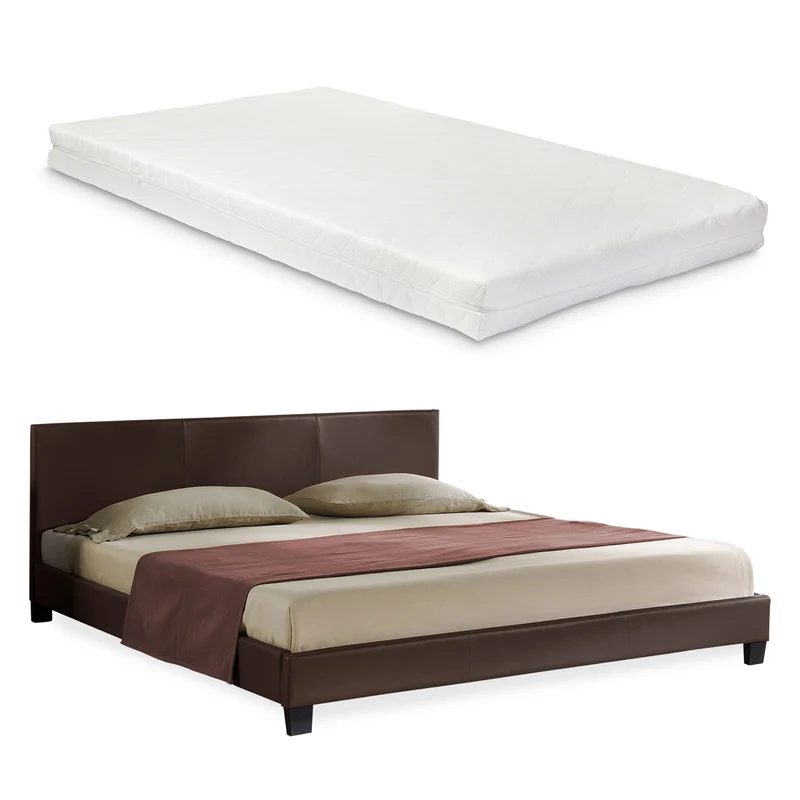 Cama de cuero sintético con colchón Funda de cuero sintético Corium