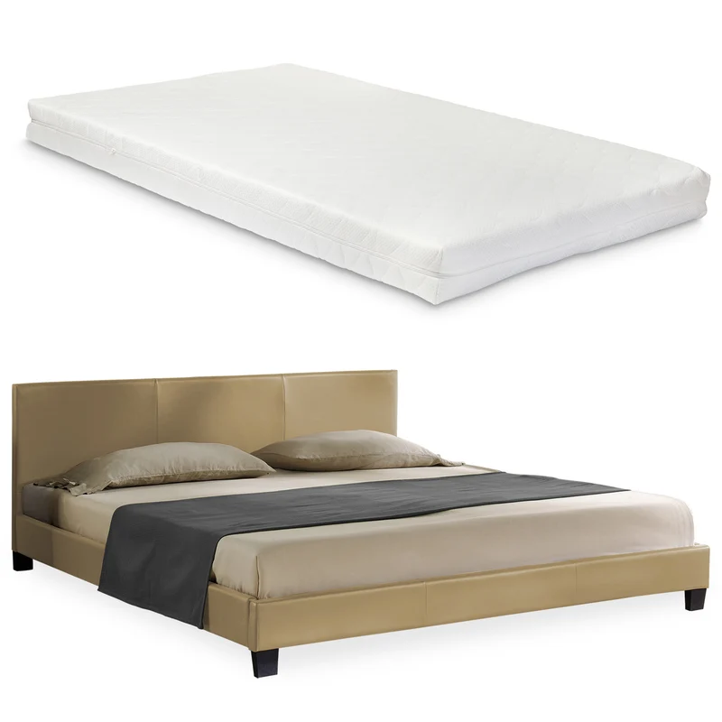 Cama de cuero sintético con colchón Funda de cuero sintético Corium