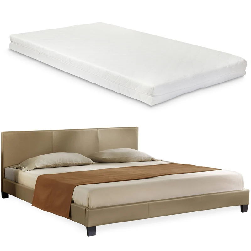 Cama de cuero sintético con colchón Funda de cuero sintético Corium