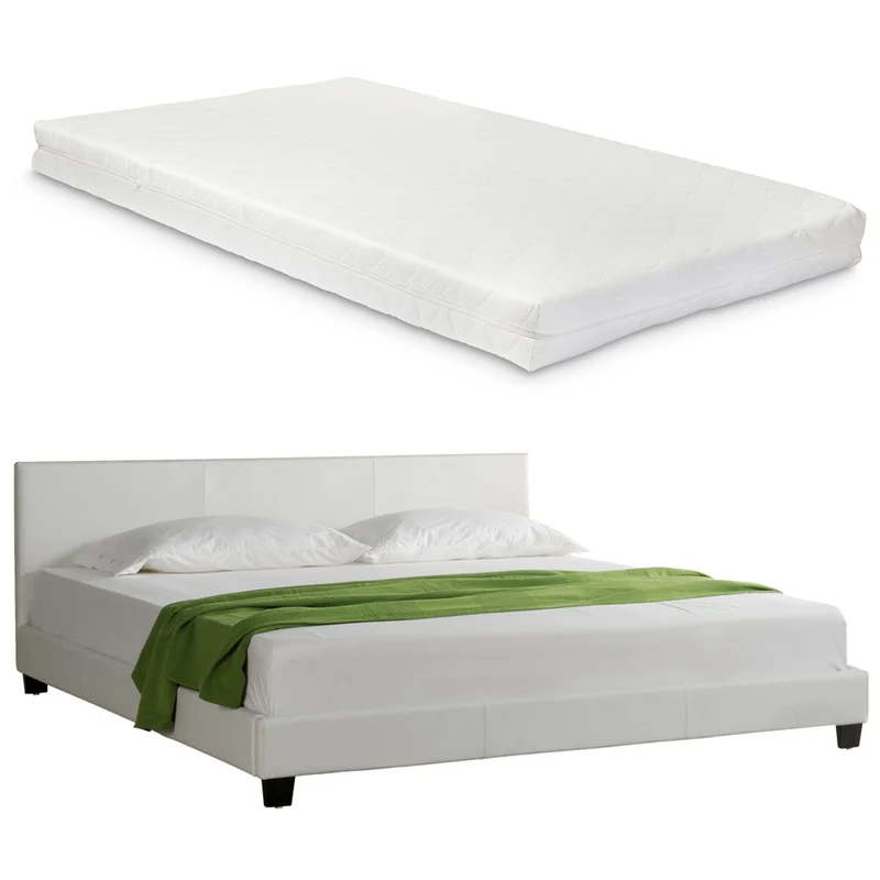 Cama de cuero sintético con colchón Funda de cuero sintético Corium
