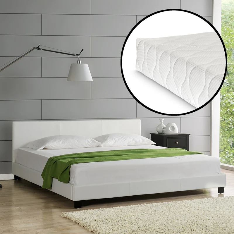 Cama de cuero sintético con colchón Funda de cuero sintético Corium