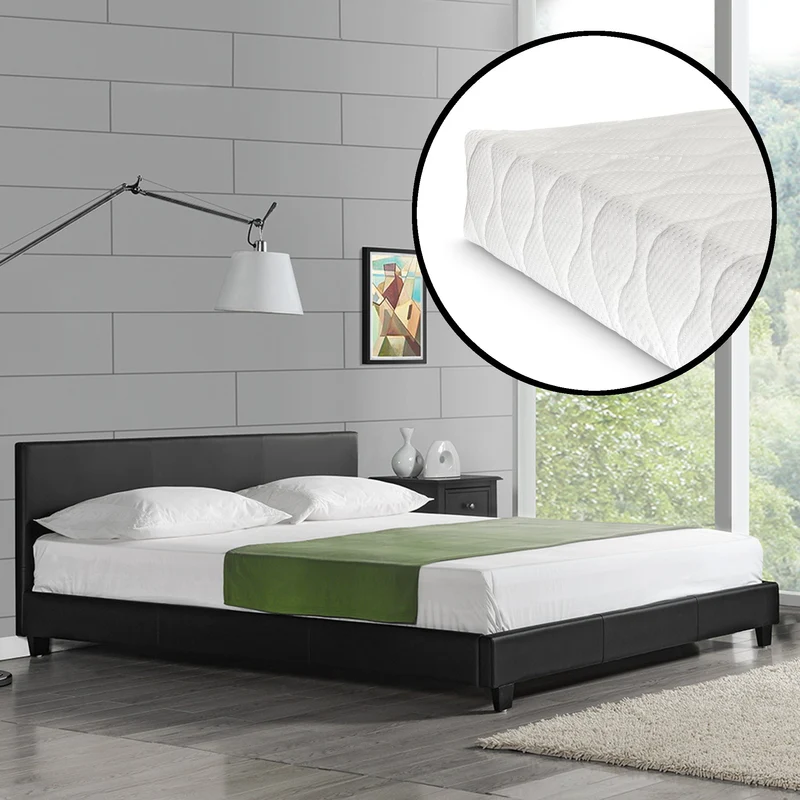 Cama de cuero sintético con colchón Funda de cuero sintético Corium