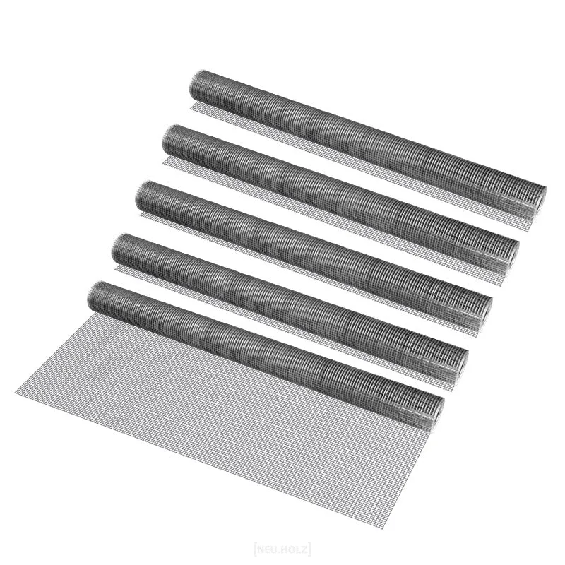 Valla de malla metálica 1x5 m/rollo Acero galvanizado Gris pro.tec