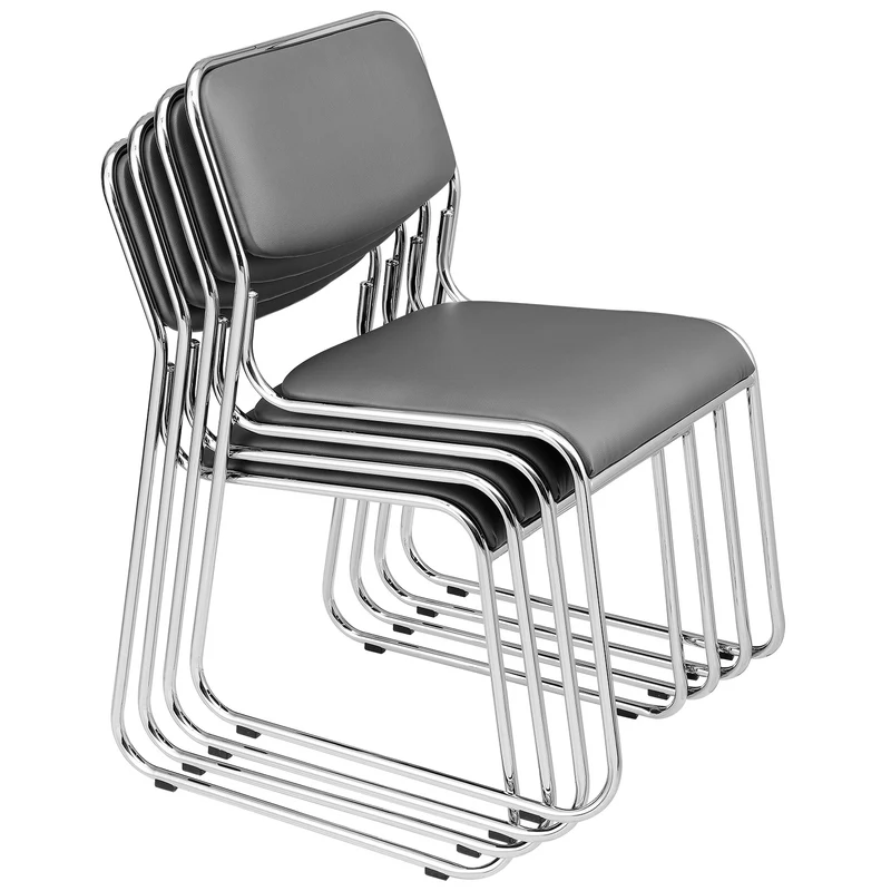 Silla de conferencia juego de 4 con tapizado de cuero sintético en varios colores [pro.tec]