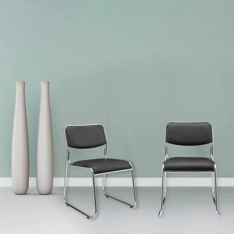 Silla de conferencia juego de 4 con tapizado de cuero sintético en varios colores [pro.tec]