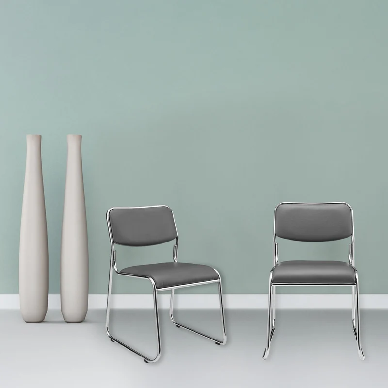 Silla de conferencia juego de 4 con tapizado de cuero sintético en varios colores [pro.tec]