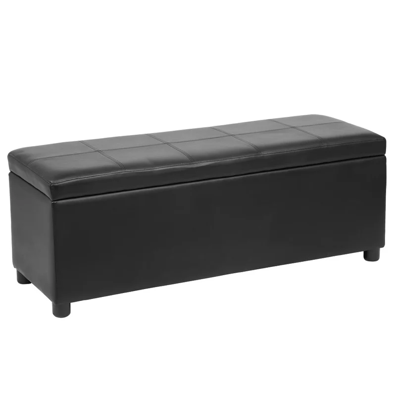 Baúl asiento Bukit 118x37x43 cm cuero sintético [en.casa]