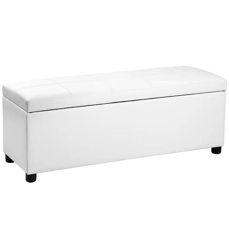 Baúl asiento Bukit 118x37x43 cm cuero sintético [en.casa]