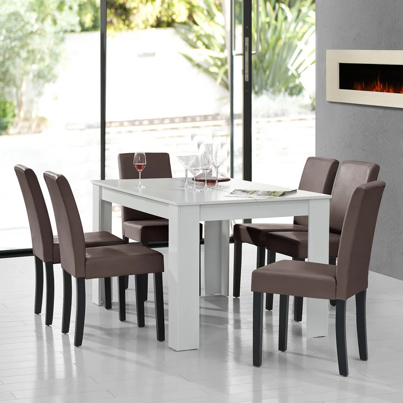 Mesa de diseño de roble precioso