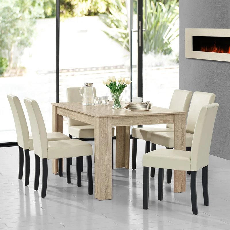 Mesa de diseño de roble precioso