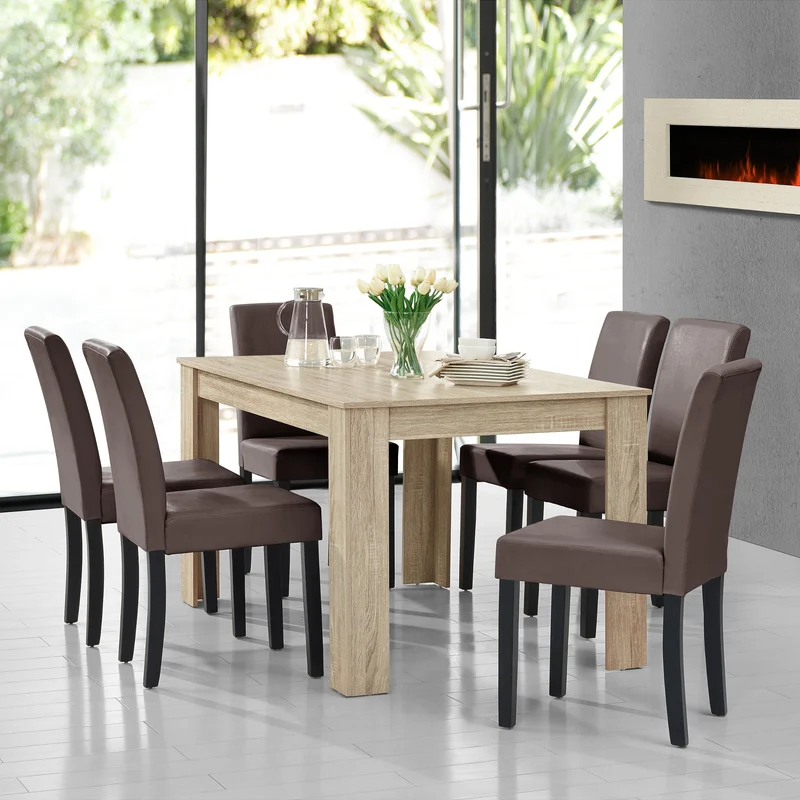 Mesa de diseño de roble precioso