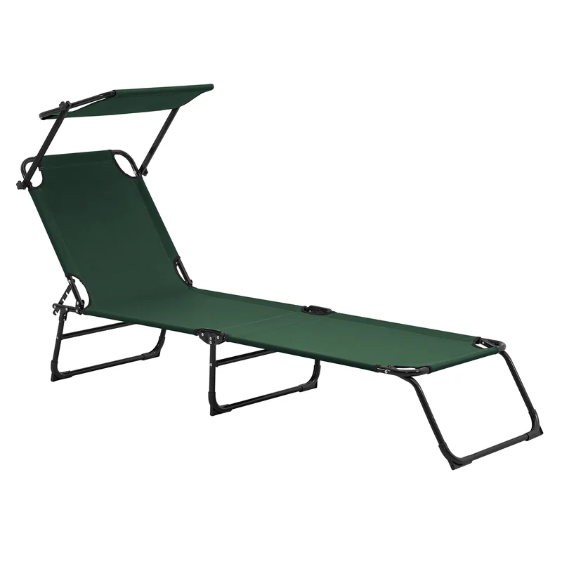 Tumbona Lomeda plegable con techo en varios colores [casa.pro]