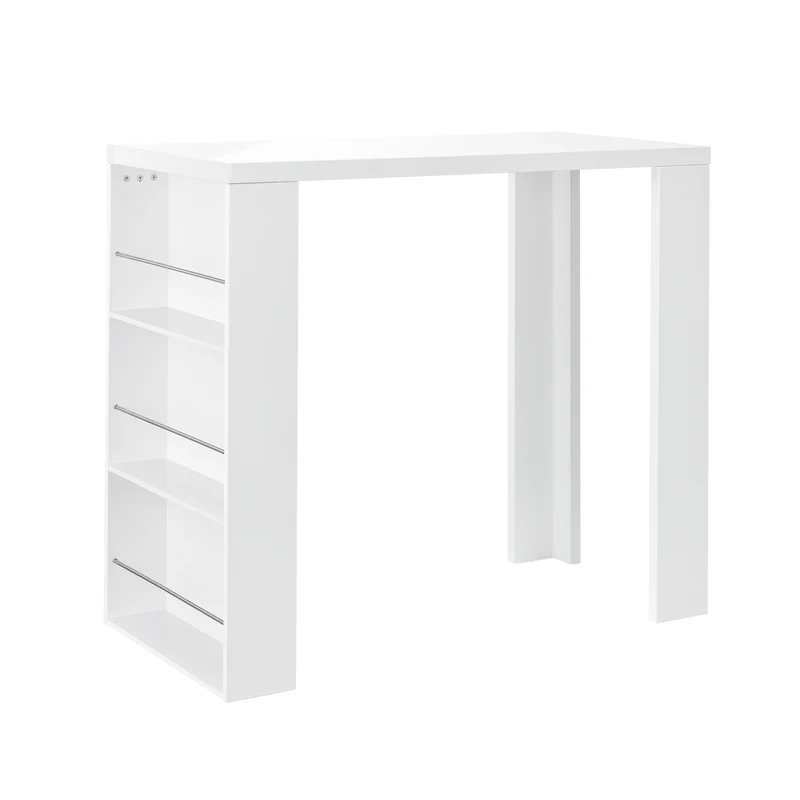 Barra de bar Bonn con 3 compartimentos 117x57x107cm [en.casa]