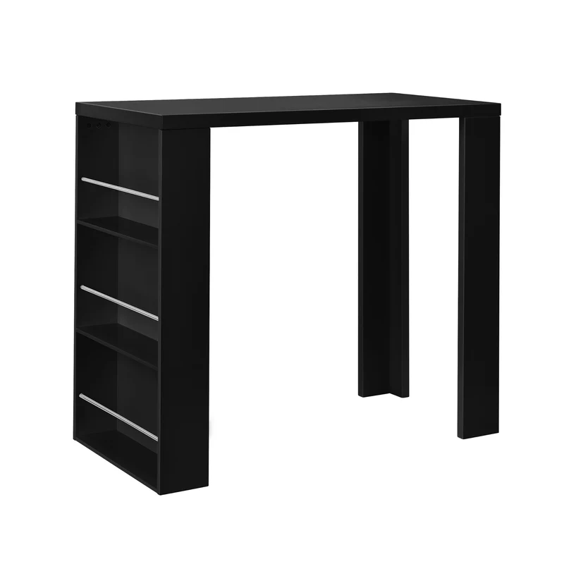 Barra de bar Bonn con 3 compartimentos 117x57x107cm [en.casa]