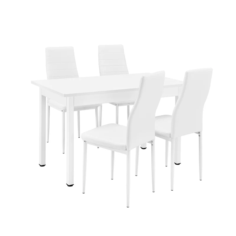 Conjunto de comedor Jørpeland (Set, 5 piezas) 120x60 cm varios colores [en.casa]