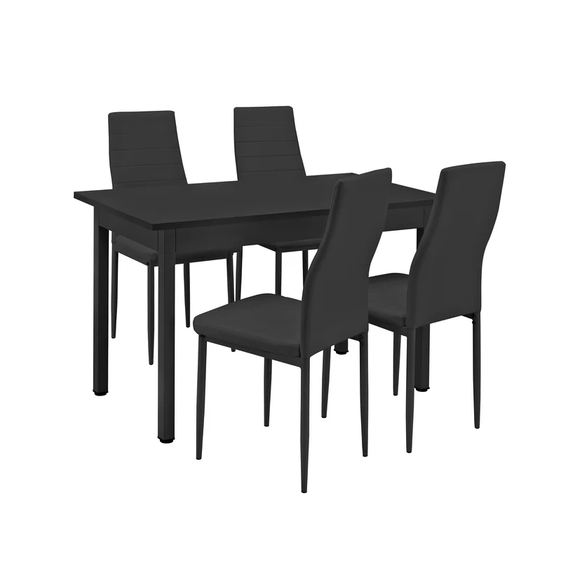 Conjunto de comedor Jørpeland (Set, 5 piezas) 120x60 cm varios colores [en.casa]